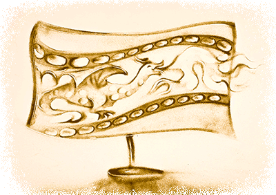 Order music video with sand animation showing storytelling frame﻿